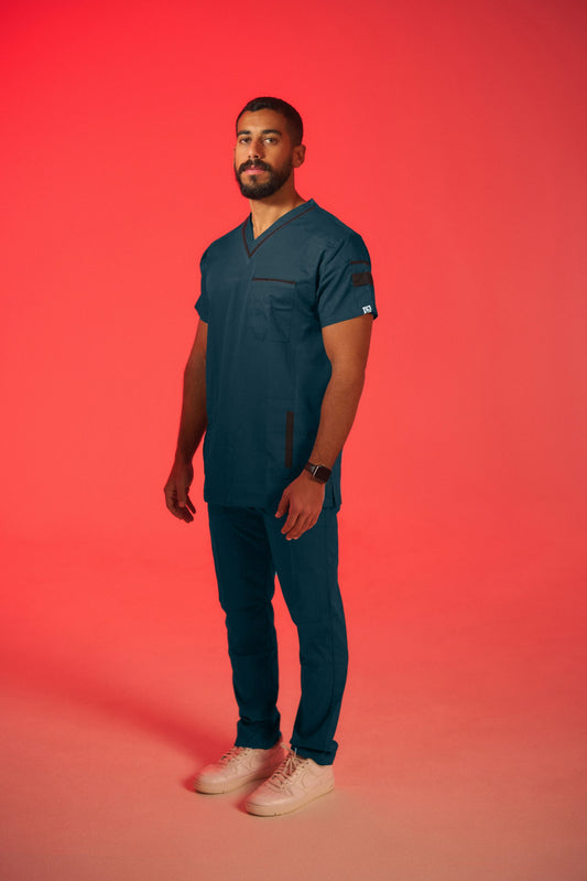 EMERALD GREEN V-NECK