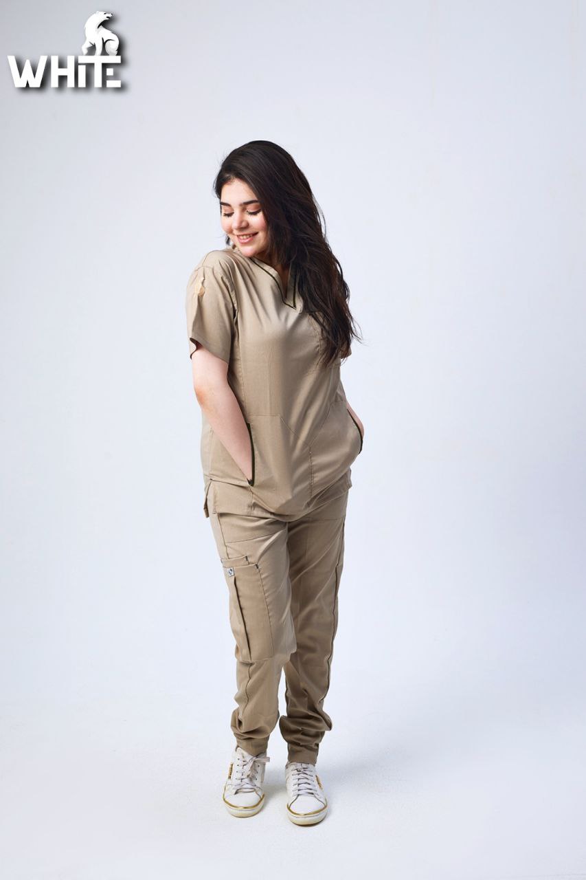 HAZELNUT V-NECK SCRUB