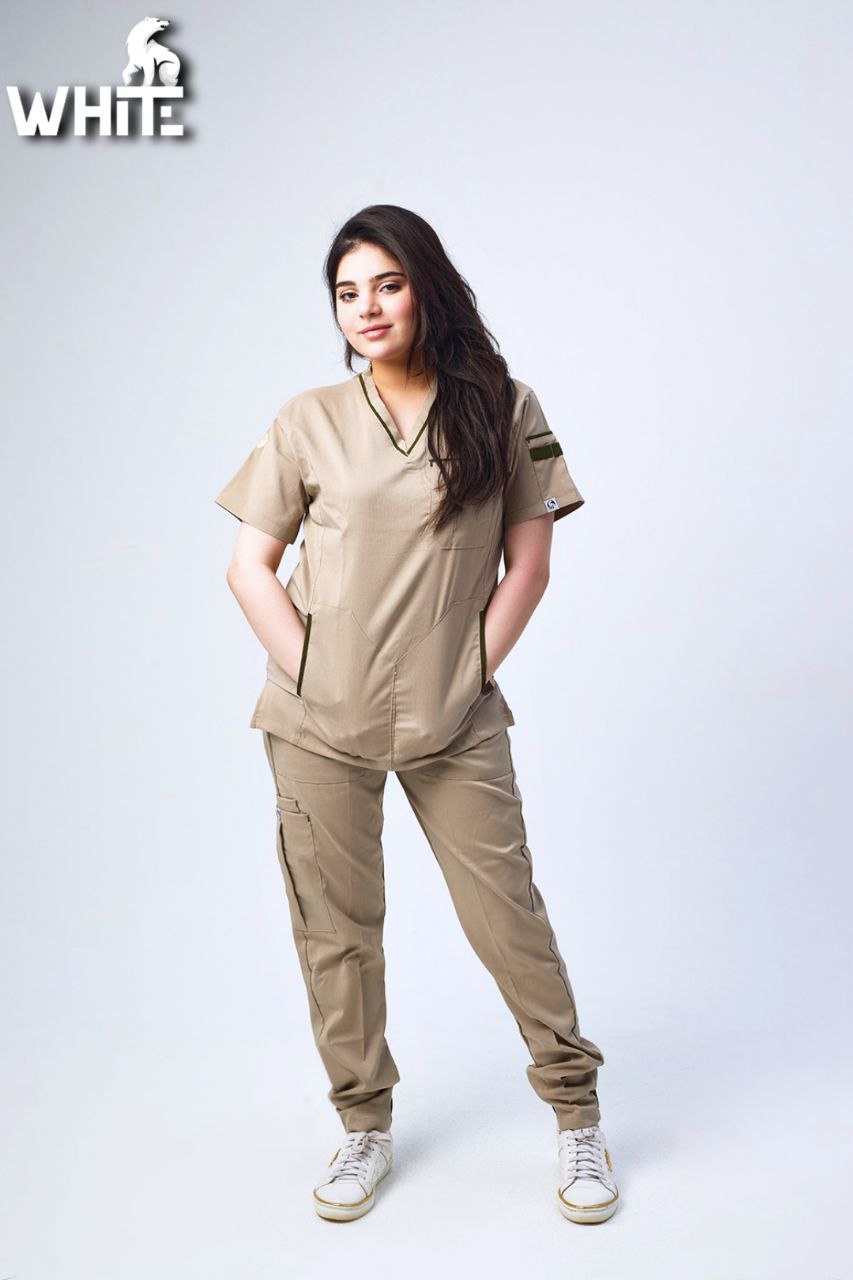 HAZELNUT V-NECK SCRUB