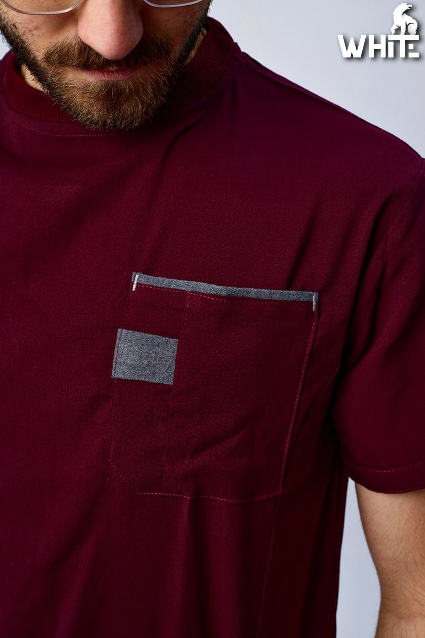 IMPERIAL RED ROUND-NECK SCRUB