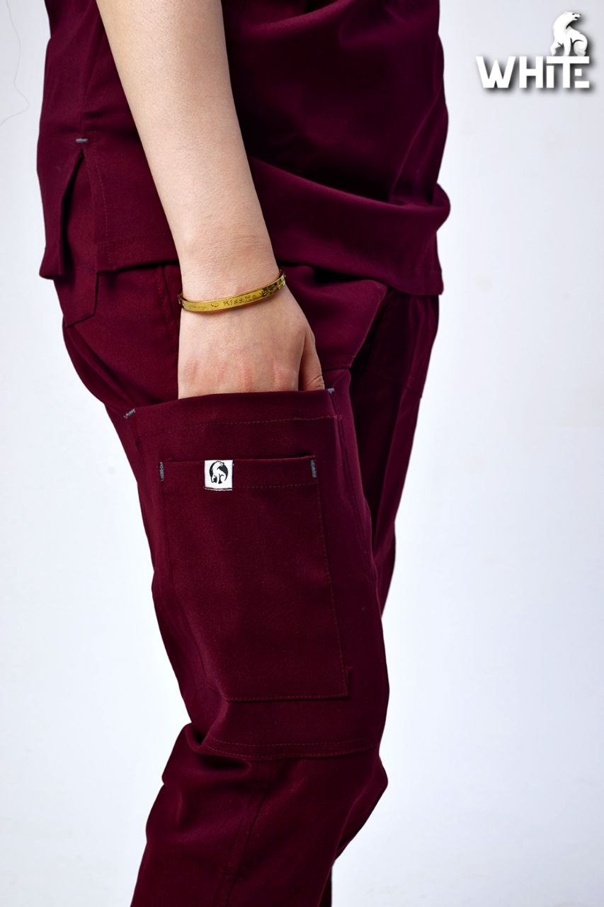IMPERIAL RED ROUND-NECK SCRUB