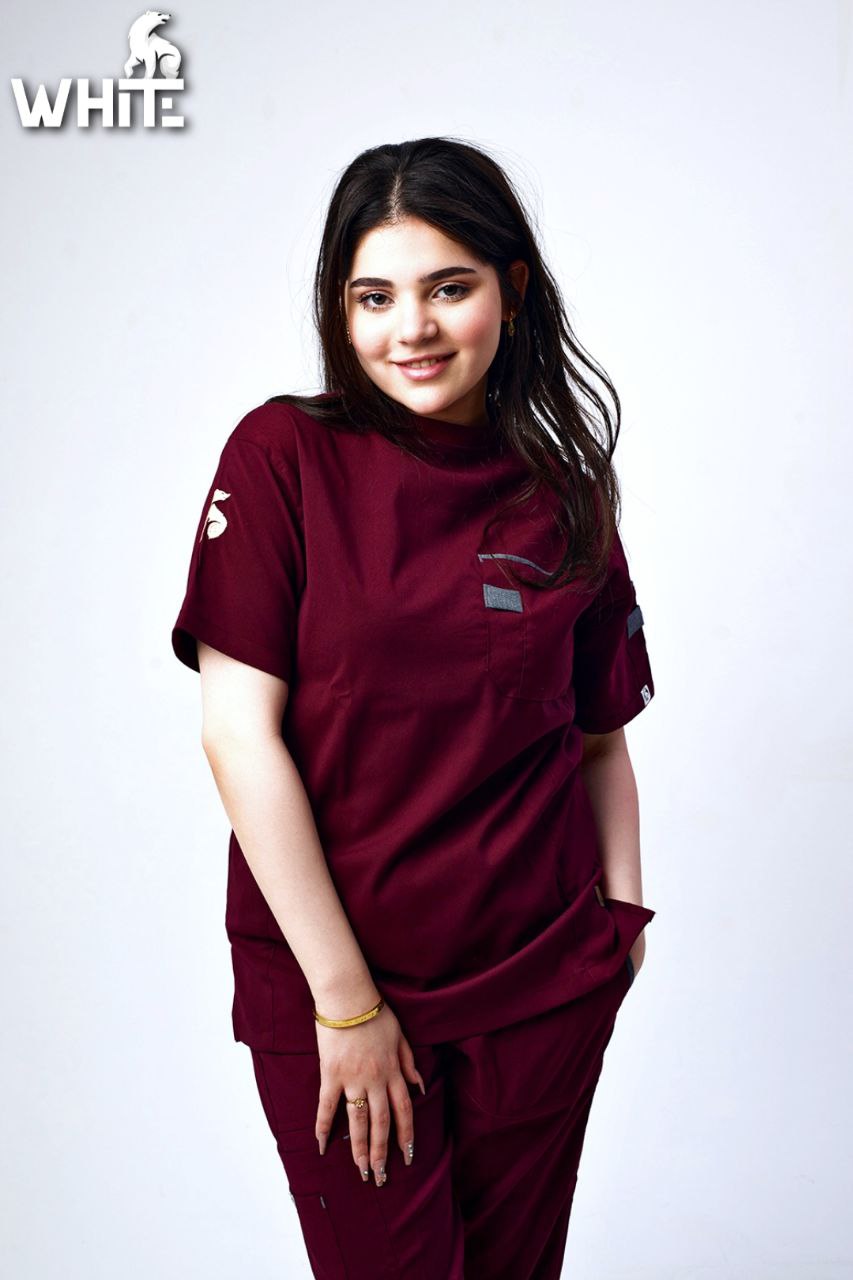 IMPERIAL RED ROUND-NECK SCRUB