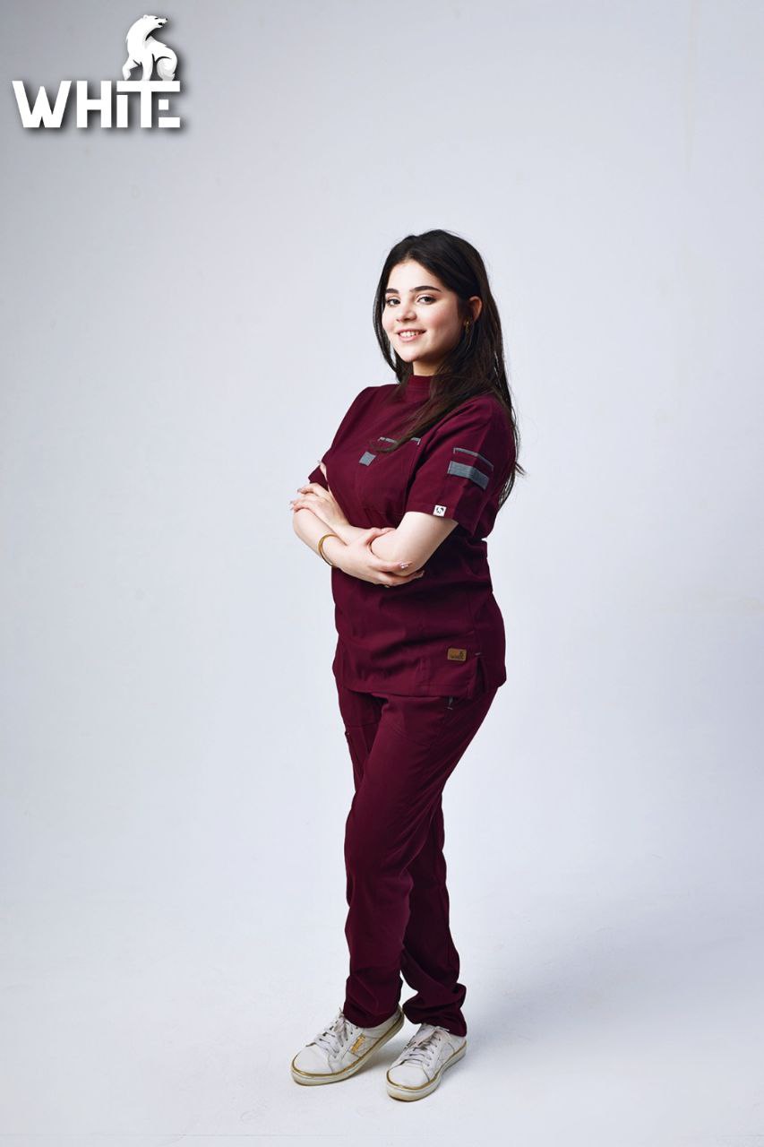 IMPERIAL RED ROUND-NECK SCRUB