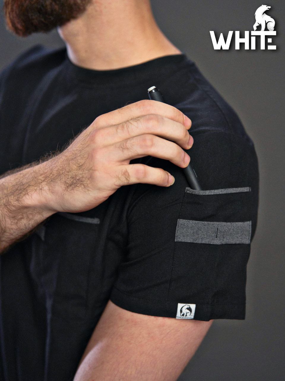 RAVEN BLACK ROUND-NECK SCRUB