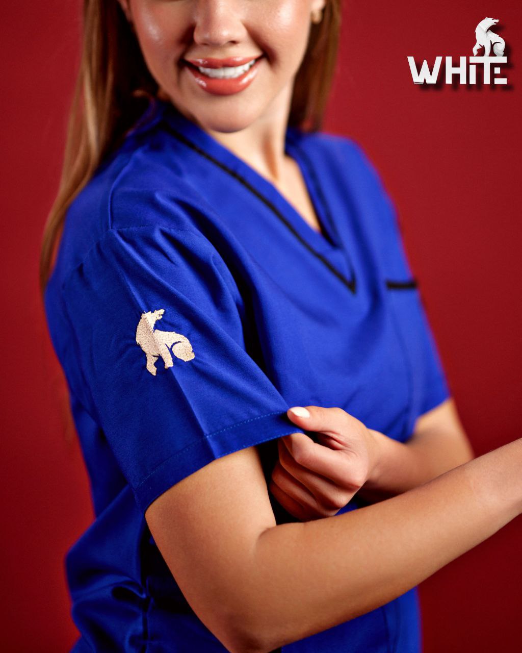 MID-NIGHT BLUE V-NECK SCRUB