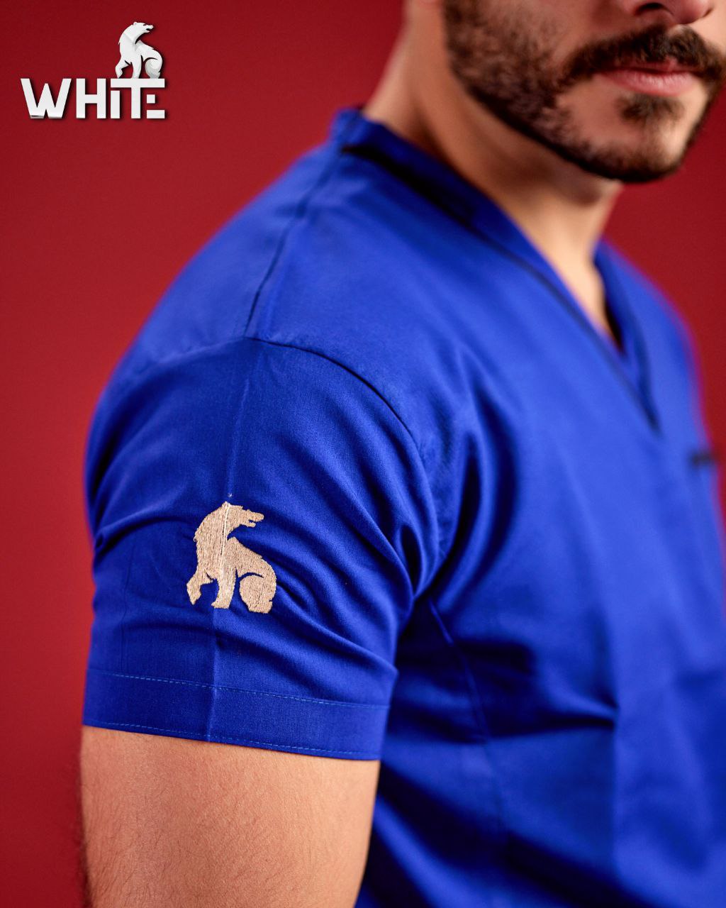 MID-NIGHT BLUE V-NECK SCRUB
