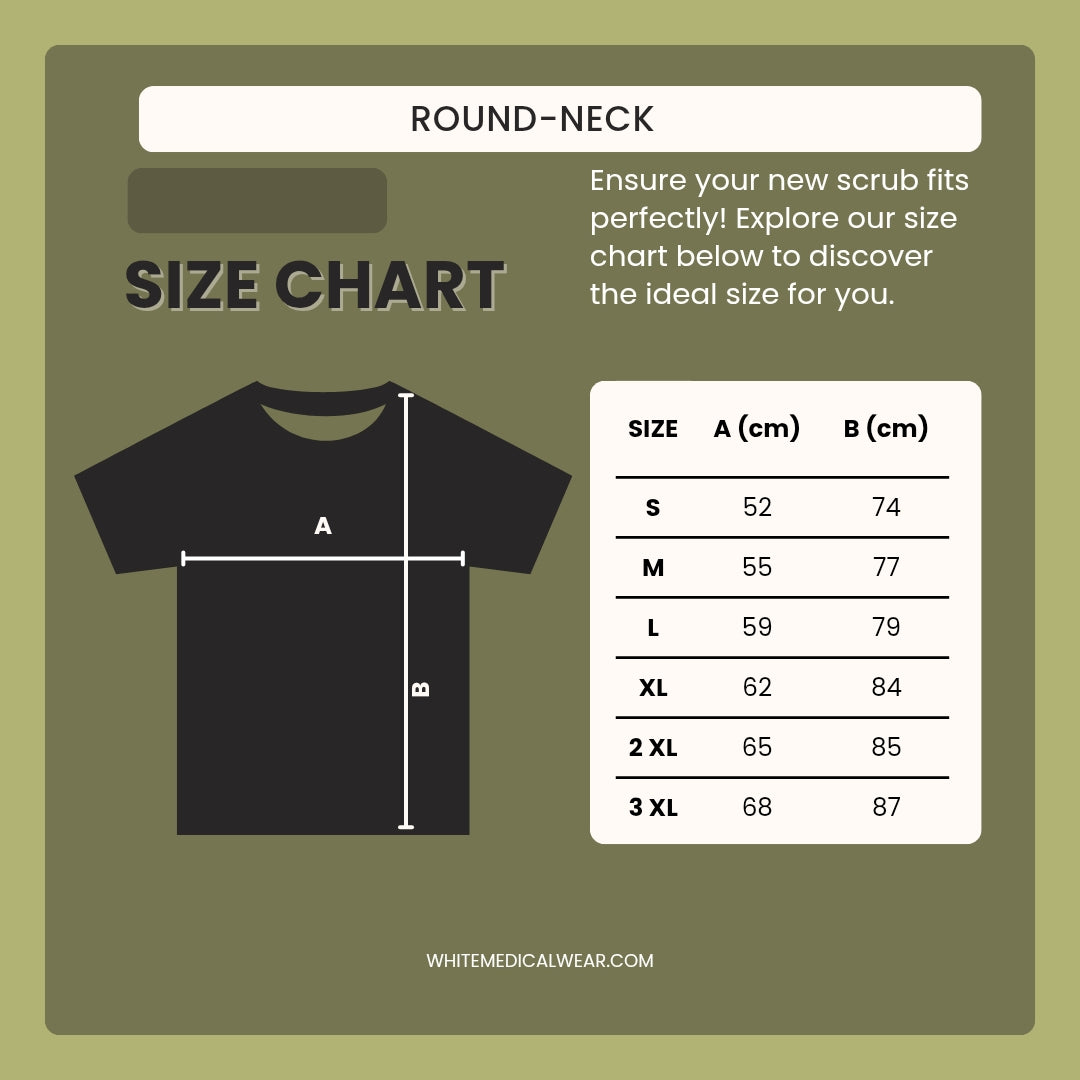 DARK OCEAN BLUE ROUND-NECK SCRUB