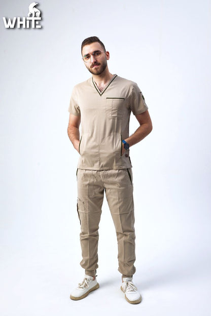 HAZELNUT V-NECK SCRUB