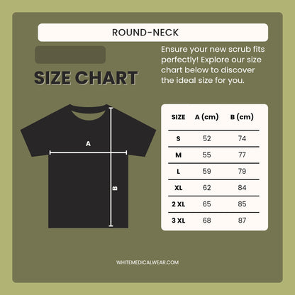 PETROL BLUE ROUND-NECK SCRUB